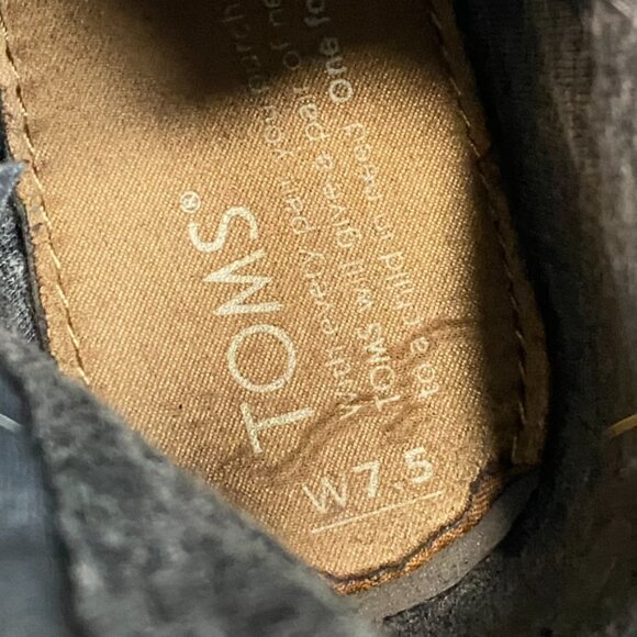 TOMS Alpa Suede Boots Gray Castlerock Aztec 7.5 - Picture 8 of 10